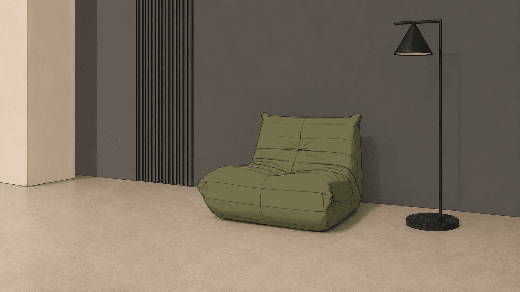 Render do ambiente com o material aplicado
